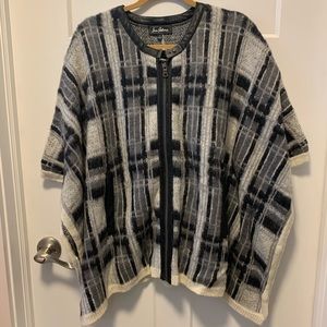 Sam Edelman Wool Plaid Poncho